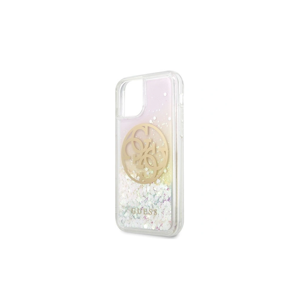 Etui Guess GUHCN61LGIRGP Apple iPhone 11 hard case Gradient Liquid Glitter Circle Logo