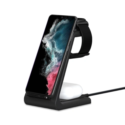 Kup Indukční nabíječka Tech-Protect QI15W-A36 3in1 bezdrátová nabíječka pro Android černá - THP3623 - {ean13} - Sklep Home Screen