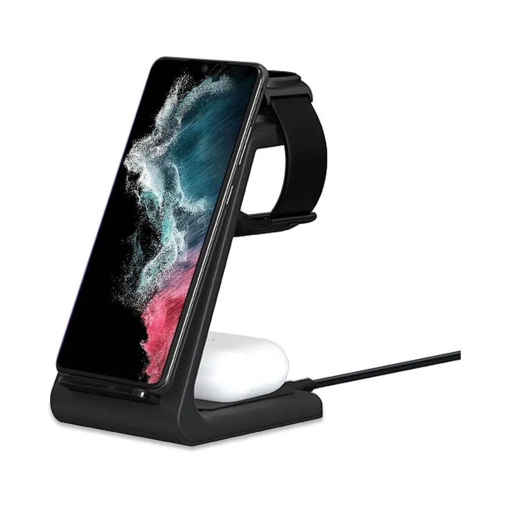 Ładowarka indukcyjna Tech-Protect QI15W-A36 3in1 Wireless Charger For Android Black