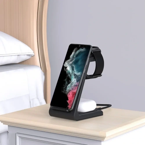 Kup Indukční nabíječka Tech-Protect QI15W-A36 3in1 bezdrátová nabíječka pro Android černá - THP3623 - {ean13} - Sklep Home Screen