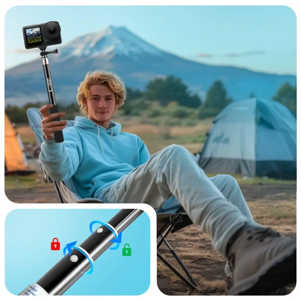Kijek selfie stick Tech-Protect GA100 Monopad & Selfie Stick GOPRO / DJI Black