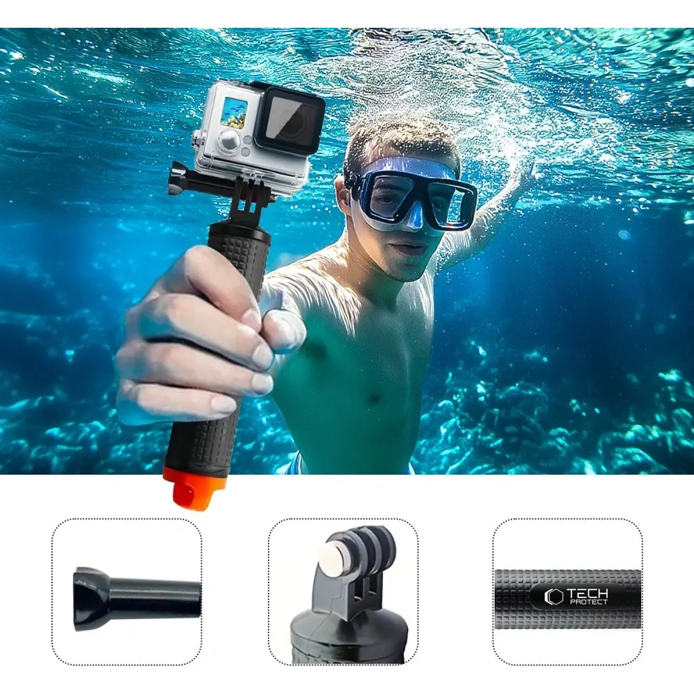 Uchwyt wypornościowy Tech-Protect GA100 Float Hand Grip GOPRO / DJI Black