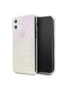 Guess GUHCN61PCUGLGPI iPhone 11 gold pink hard case Gradient Glitter