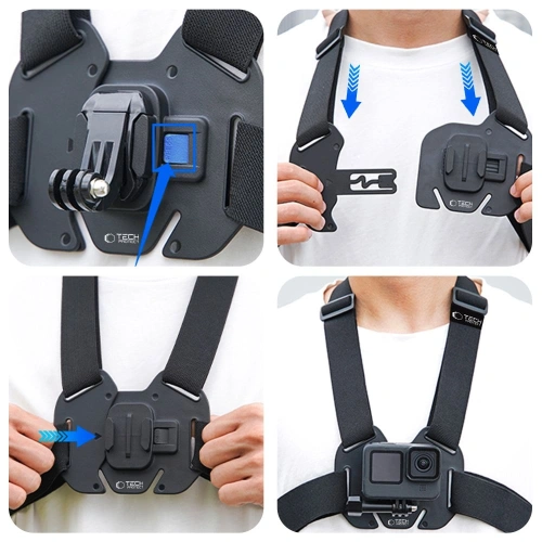 Kup Tech-Protect GA100 Mellkasi Rögzítő GOPRO / DJI Fekete - THP3627 - {ean13} - Sklep Home Screen