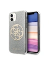 Etui Guess GUHCN61PCUGLLG Apple iPhone 11 světle šedý/light grey hard case Glitter 4G Circle Logo