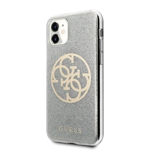 Kup Etui Guess GUHCN61PCUGLLG Apple iPhone 11 jasnoszary/light grey hard case Glitter 4G Circle Logo - GUE432GRY - {ean13} - Sklep Home Screen