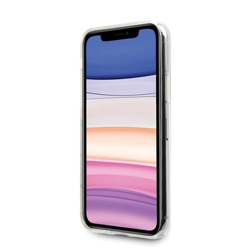 Kup Guess Apple Tasche GUHCN61PCUGLLG iPhone 11 hellgrau/hellgrau Hartschalenetui Glitter 4G Circle Logo - GUE432GRY - {ean13} - Sklep Home Screen