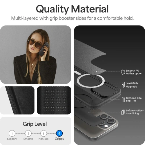 Kup Spigen Cyrill Kajuk Classic Charm Mag MagSafe Apple iPhone 16 Pro Max Schwarz - SPN16573 - {ean13} - Sklep Home Screen