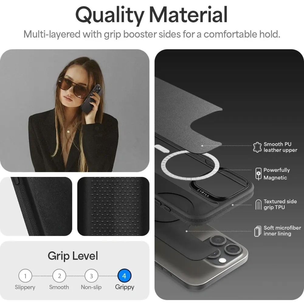 Etui Spigen Cyrill Kajuk Classic Charm Mag MagSafe Apple iPhone 16 Pro Max Black