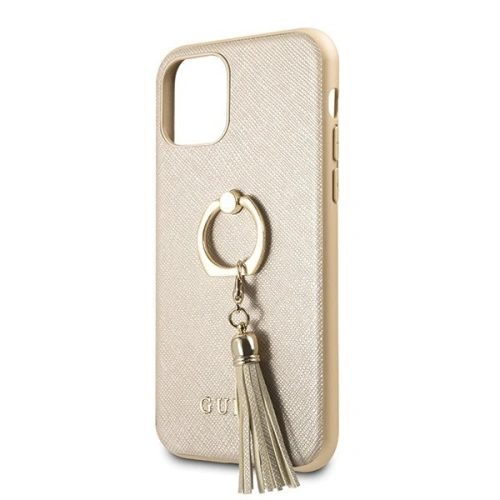 Kup Etui Guess GUHCN61RSSABE Apple iPhone 11 beige/beżowy hard case Saffiano with ring stand - GUE433BEI - {ean13} - Sklep Home Screen