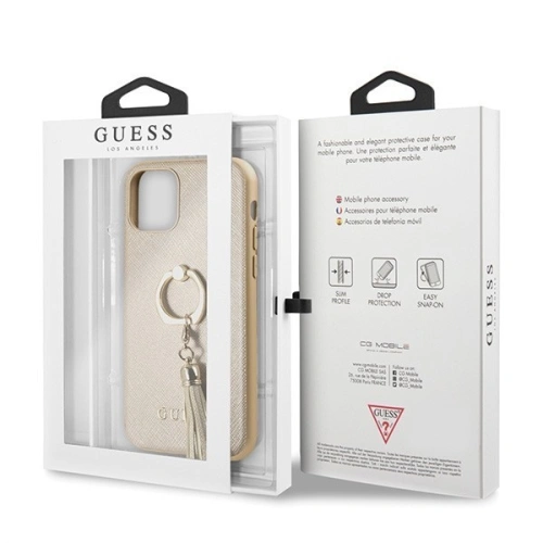 Kup Etui Guess GUHCN61RSSABE Apple iPhone 11 beige/beżowy hard case Saffiano with ring stand - GUE433BEI - {ean13} - Sklep Home Screen