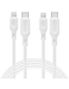 Kabel Spigen DuraSync MFi USB-C / Lightning Cable 100cm White [2 PACK]