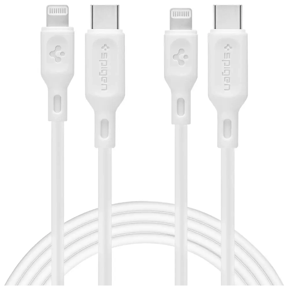 Kabel Spigen DuraSync MFi USB-C / Lightning Cable 100cm White [2 PACK]