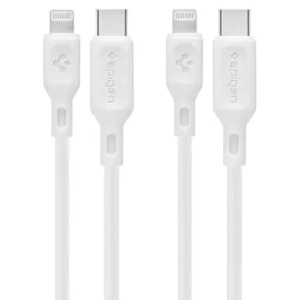 Buy Spigen DuraSync MFi USB-C / Lightning Cable 100cm White [2 PACK] - SPN16580 - {ean13} - Home Screen Store Europe