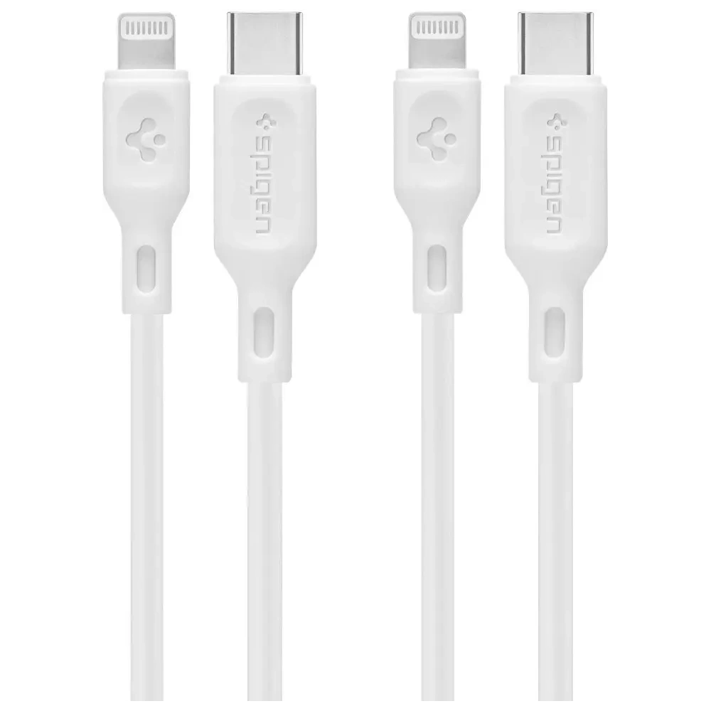 Kabel Spigen DuraSync MFi USB-C / Lightning Cable 100cm White [2 PACK]