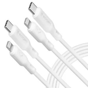 Buy Spigen DuraSync MFi USB-C / Lightning Cable 100cm White [2 PACK] - SPN16580 - {ean13} - Home Screen Store Europe