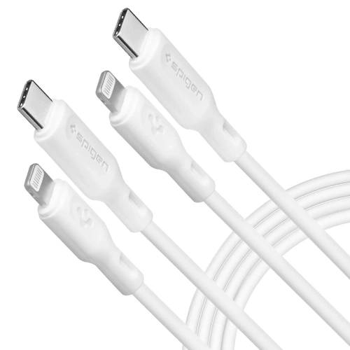 Kup Spigen Cablu DuraSync MFi USB-C / Lightning 100cm Alb [2 PACHET] - SPN16580 - {ean13} - Sklep Home Screen