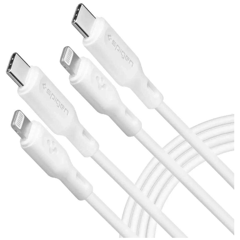 Kabel Spigen DuraSync MFi USB-C / Lightning Cable 100cm White [2 PACK]
