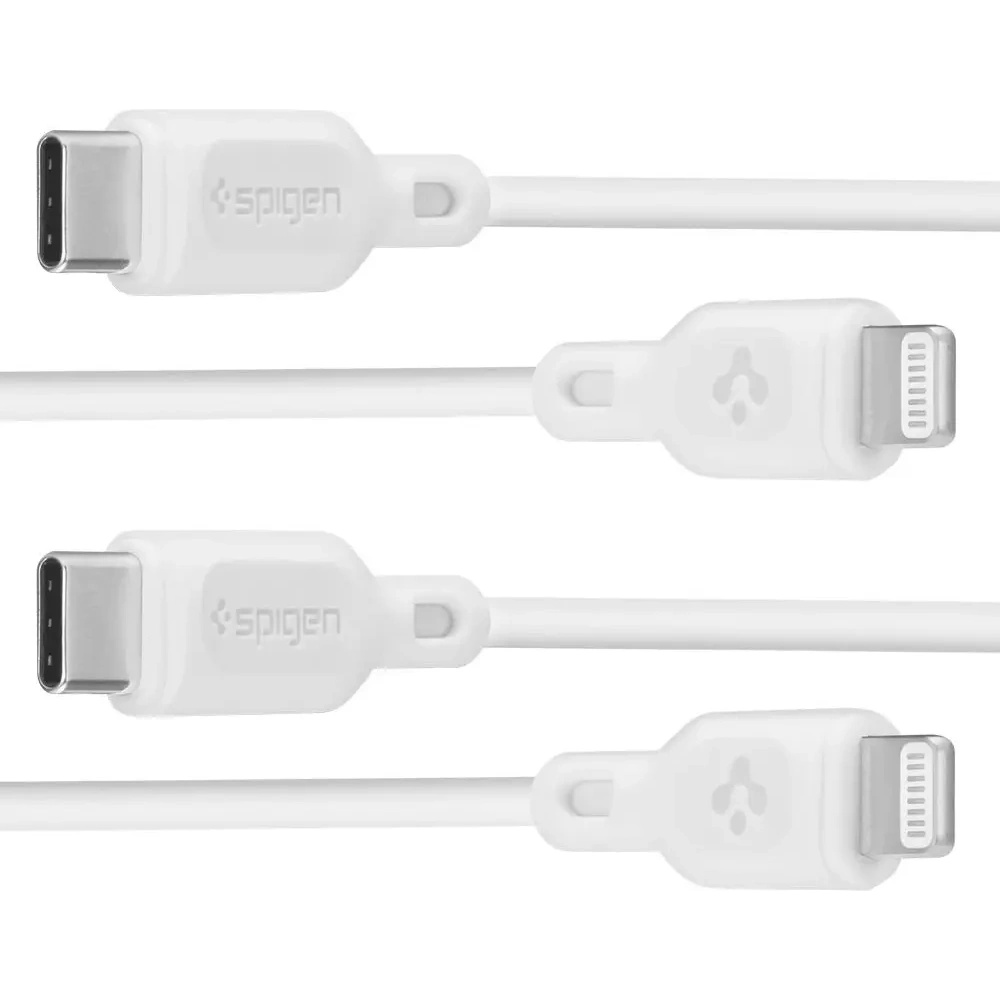 Kabel Spigen DuraSync MFi USB-C / Lightning Cable 100cm White [2 PACK]
