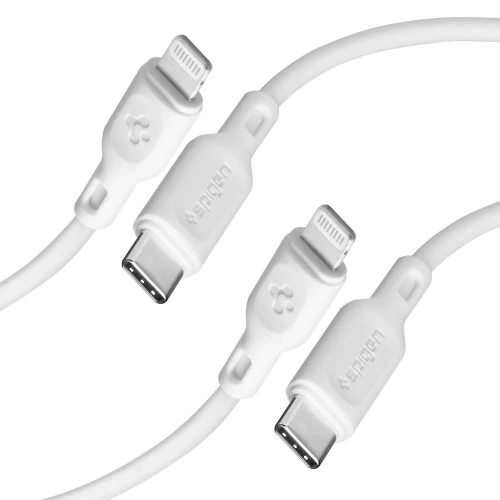Kup Spigen DuraSync MFi USB-C / Lightning Kábel 100cm Fehér [2 CSOMAG] - SPN16580 - {ean13} - Sklep Home Screen