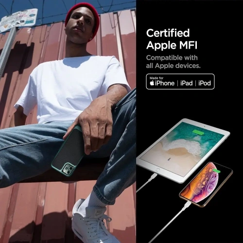 Kup Kabel Spigen DuraSync MFi USB-C / Lightning Cable 100cm White [2 PACK] - SPN16580 - {ean13} - Sklep Home Screen