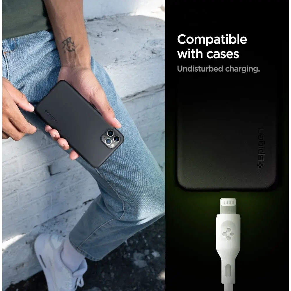 Kabel Spigen DuraSync MFi USB-C / Lightning Cable 100cm White [2 PACK]