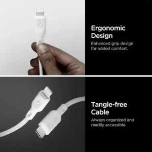 Kup Kabel Spigen DuraSync MFi USB-C / Lightning Cable 100cm Bílý [2 PACK] - SPN16580 - {ean13} - Sklep Home Screen