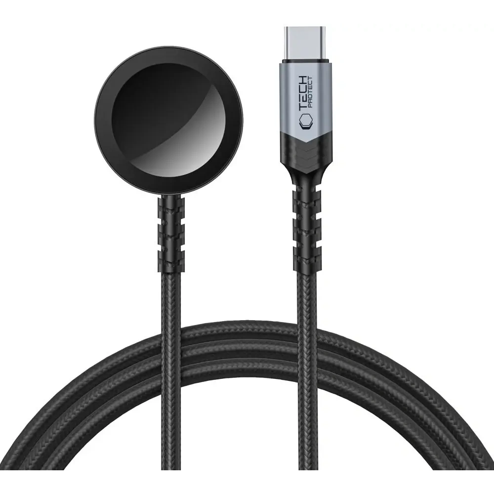 Ładowarka bezprzewodowa Tech-Protect MC01 Ultraboost Magnetic Charger USB-C Cable 120cm Apple Watch Black