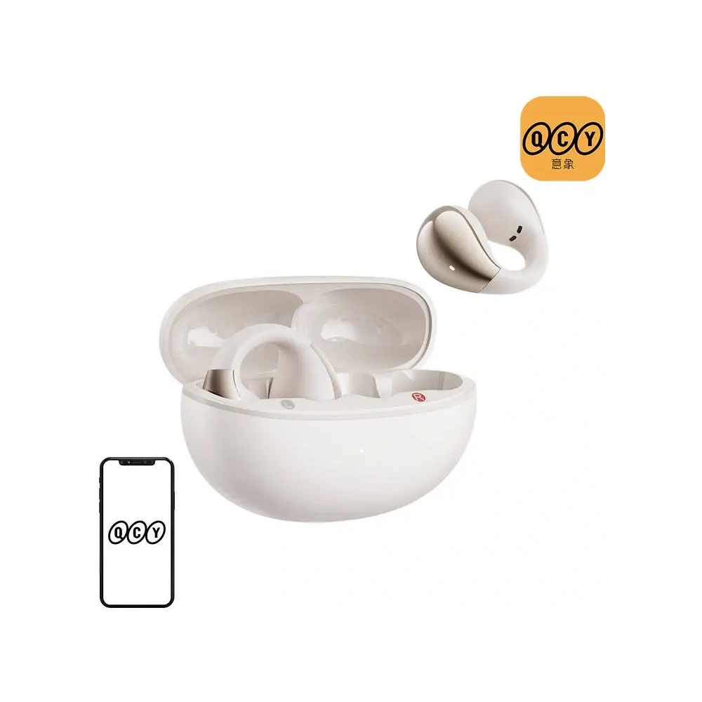 Bezprzewodowe słuchawki QCY Crossky Clip T33 Bluetooth 5.4 (białe)