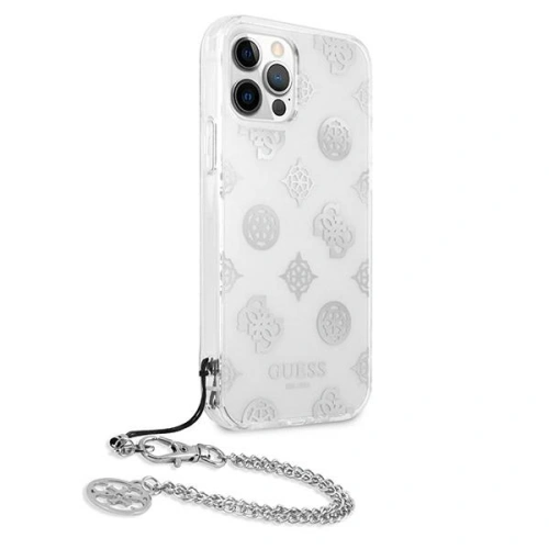 Kup [OUTLET] Case Guess GUHCP12LKSPESI Apple iPhone 12 Pro Max silber/silver Hardcase Peony Chain Collection - OT-809 - {ean13} - Sklep Home Screen
