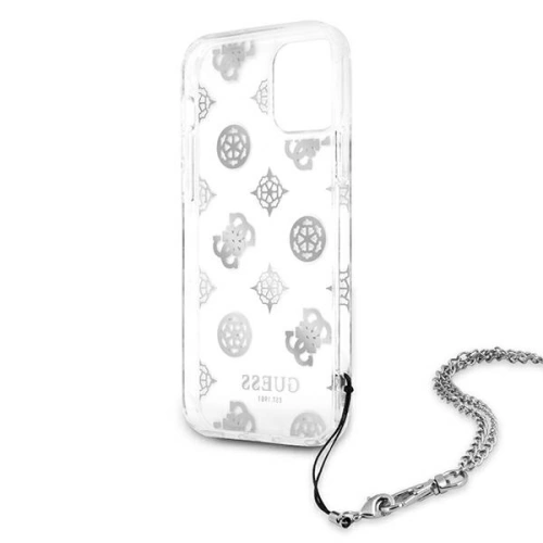 Kup [OUTLET] Case Guess GUHCP12LKSPESI Apple iPhone 12 Pro Max silber/silver Hardcase Peony Chain Collection - OT-809 - {ean13} - Sklep Home Screen