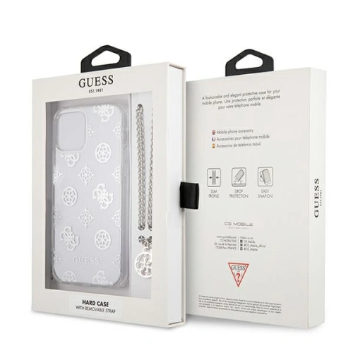 Kup [OUTLET] Tok Guess GUHCP12LKSPESI Apple iPhone 12 Pro Max ezüst/silver kemény tok Peony Chain Collection - OT-809 - {ean13} - Sklep Home Screen