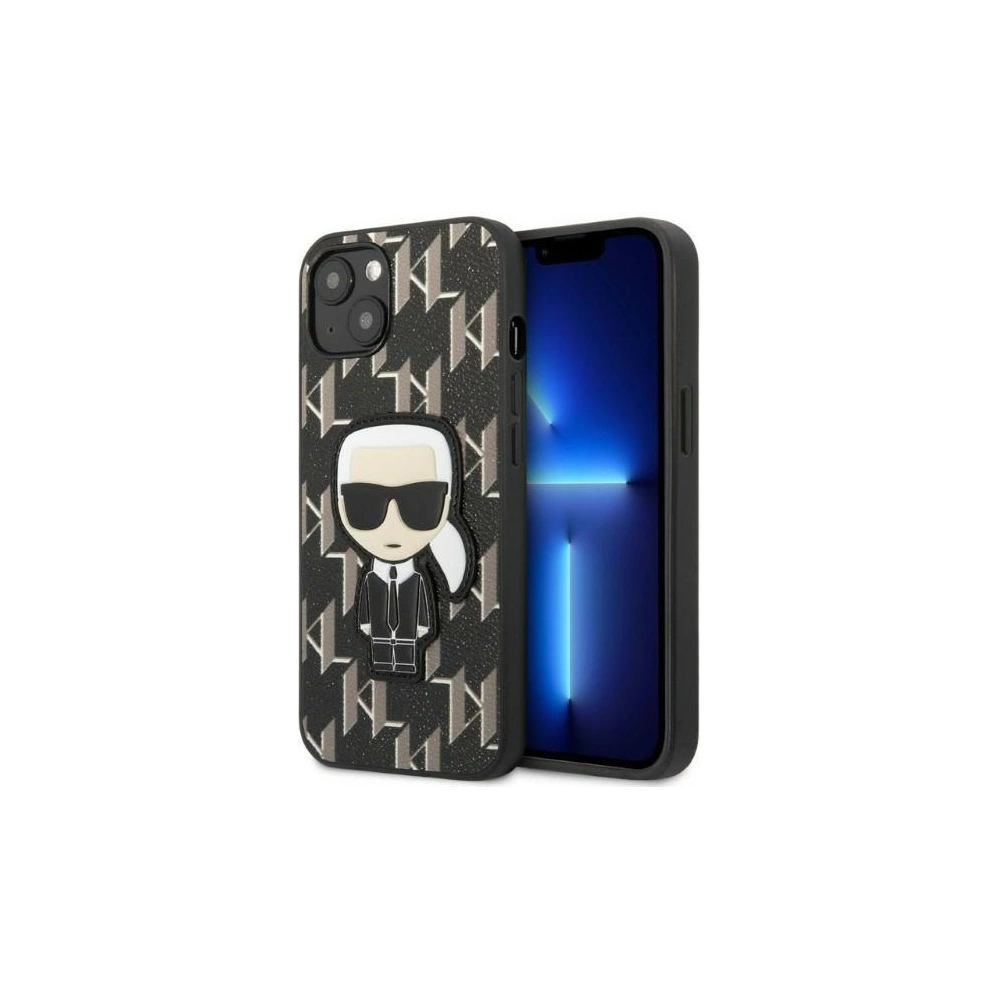 [OUTLET] Etui Karl Lagerfeld KLHCP13MPMNIKBK Apple iPhone 13 hardcase czarny/black Monogram Ikonik Patch