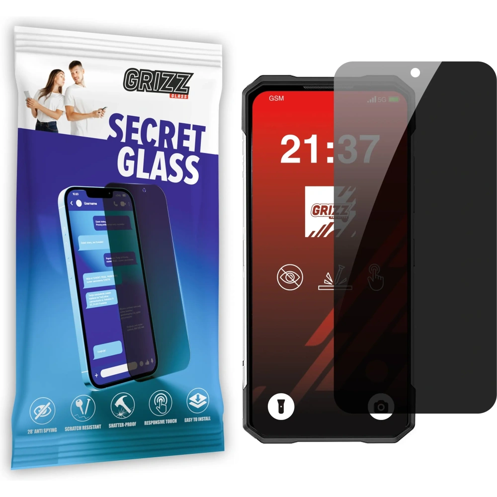 Matowe szkło prywatyzujące GrizzGlass SecretGlass do Doogee S200