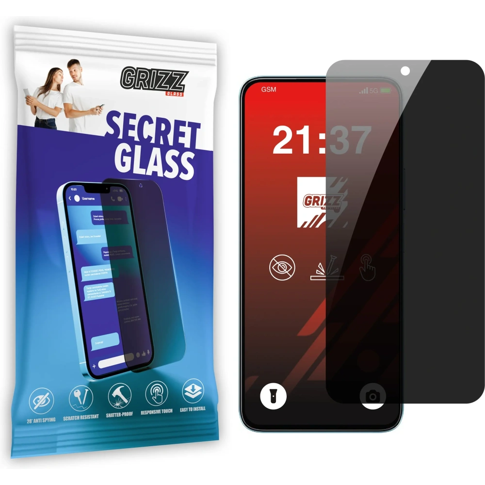 Matowe szkło prywatyzujące GrizzGlass SecretGlass do Honor X5b Plus