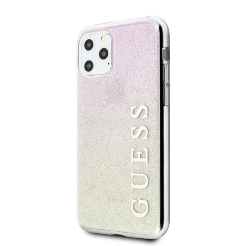 Kup Guess Apple Tasche GUHCN65PCUGLGPI iPhone 11 Pro Max rose gold/gold rosa Hartschale Gradient Glitter - GUE436GLDPNK - {ean13} - Sklep Home Screen