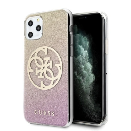 Kup Etui Guess GUHCN65PCUGLPGG Apple iPhone 11 Pro Max růžovo-zlatý/gold pink tvrdý obal Glitter Gradient 4G Circle Logo - GUE437GLDPNK - {ean13} - Sklep Home Screen