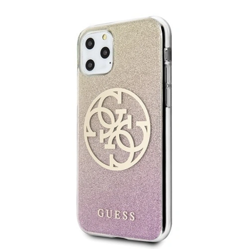Kup Etui Guess GUHCN65PCUGLPGG Apple iPhone 11 Pro Max różowo-złoty/gold pink hard case Glitter Gradient 4G Circle Logo - GUE437GLDPNK - {ean13} - Sklep Home Screen