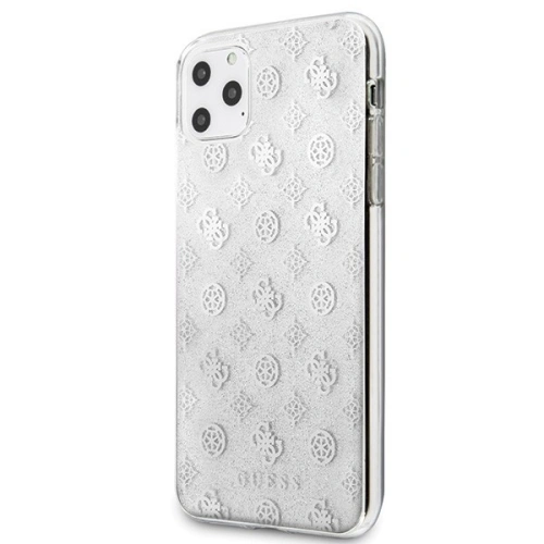 Kup Etui Guess GUHCN65TPESI Apple iPhone 11 Pro Max srebrny/silver hard case 4G Peony Glitter - GUE438SLV - {ean13} - Sklep Home Screen