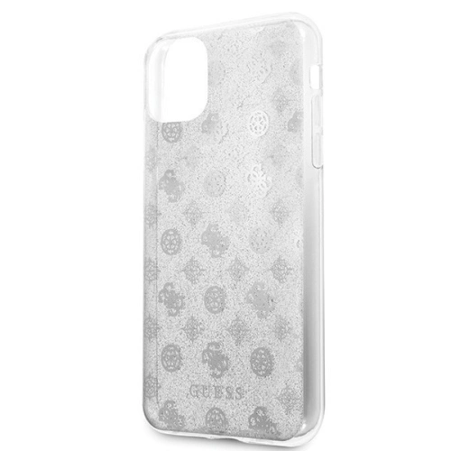 Kup Etui Guess GUHCN65TPESI Apple iPhone 11 Pro Max srebrny/silver hard case 4G Peony Glitter - GUE438SLV - {ean13} - Sklep Home Screen