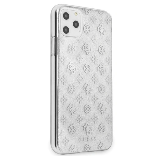 Kup Etui Guess GUHCN65TPESI Apple iPhone 11 Pro Max srebrny/silver hard case 4G Peony Glitter - GUE438SLV - {ean13} - Sklep Home Screen