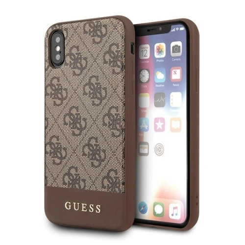 Kup Etui Guess GUHCPXG4GLBR Apple iPhone X/XS hnědý/brown hard case 4G Stripe Collection - GUE439BR - {ean13} - Sklep Home Screen