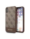 Etui Guess GUHCPXG4GLBR Apple iPhone X/XS hnědý/brown hard case 4G Stripe Collection