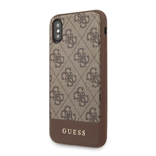 Kup Etui Guess GUHCPXG4GLBR Apple iPhone X/XS hnědý/brown hard case 4G Stripe Collection - GUE439BR - {ean13} - Sklep Home Screen