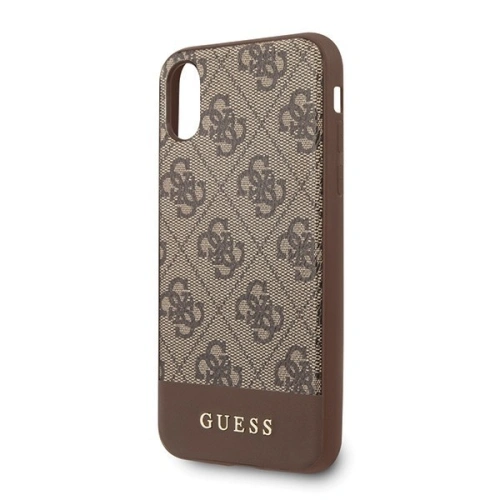 Kup Etui Guess GUHCPXG4GLBR Apple iPhone X/XS hnědý/brown hard case 4G Stripe Collection - GUE439BR - {ean13} - Sklep Home Screen