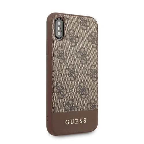 Kup Etui Guess GUHCPXG4GLBR Apple iPhone X/XS hnědý/brown hard case 4G Stripe Collection - GUE439BR - {ean13} - Sklep Home Screen