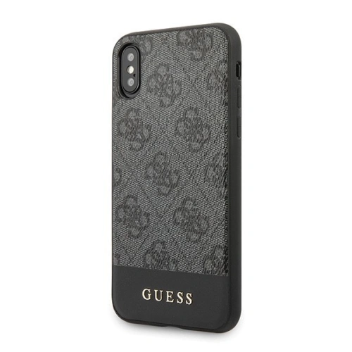 Kup Etui Guess GUHCPXG4GLGR Apple iPhone X/XS gri/grey carcasă dură 4G Stripe Collection - GUE440GRY - {ean13} - Sklep Home Screen