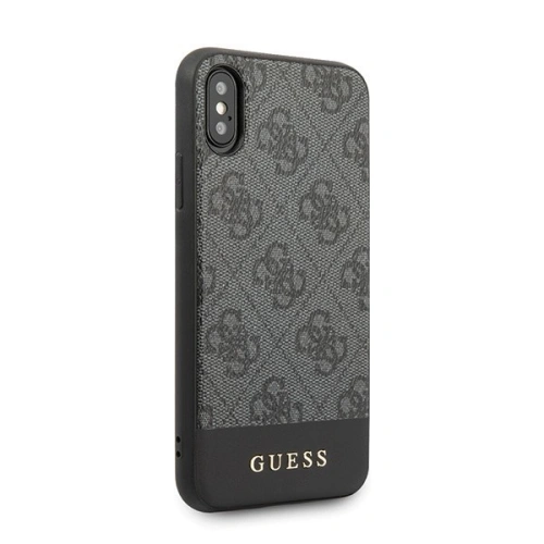 Kup Guess Apple Tasche GUHCPXG4GLGR iPhone X/XS grau/grau Hartschalenkoffer 4G Stripe Collection - GUE440GRY - {ean13} - Sklep Home Screen