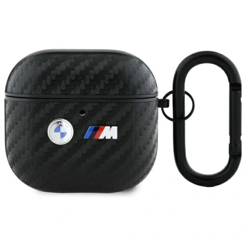 Kup BMW BMA4WMPUCA2 Apple AirPods 4 husă Carbon Dublu Logo metalic negru - BMW797 - {ean13} - Sklep Home Screen
