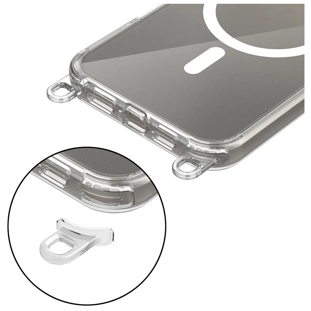 Etui Tech-Protect Flexair Chain MagSafe Apple iPhone 16 Grey & Pink